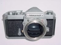 Nikon Nikkormat FT chrome body SLR film camera; no lens included