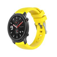 Compatible for Huami AMAZFIT GTR 47mm Soft Silicone Quick Release Watch Band Straps Sport Wrist Strap Replacement Wristbands for Huami AMAZFIT GTR 47mm (Yellow)
