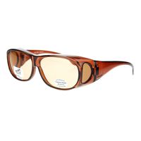 Fit Over 63mm UV Vision Protection Anti Reflective Computer Glasses Brown