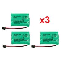 3 Fenzer Rechargeable Cordless Phone Batteries for Uniden BT-909 BT909 BT-1001 BT1001 BT-1004 BT1004 Cordless Telephone Battery Replacement Packs