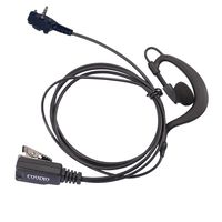 Coodio G-Shape Earpiece Police Security Headset inline PTT Mic Microphone For Vertex Standard EVX-531, VX-241 2 Way Radio