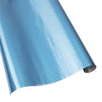 Caspari Diamond Brocade 30 in. x 8 ft. Wrapping Paper in Blue Foil, 2 Rolls Included