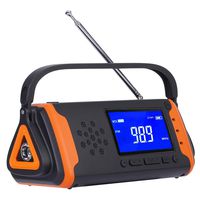 E&W Home Protector Digital Emergency Solar Crank AM/FM/NOAA Weather Alert Radio for All Types of Hazards,with 4000mAh Power Bank, Aux Music Play, USB Cell Phone Charger, SOS Alarm, LED