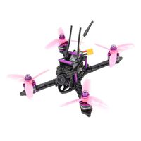 HGLRC XJB145 FPV BNF Racing Drone 145mm Carbon Fiber Frame Kit OSD F4 Flight Controller 1407 3600KV Brushless Motor 28A 4 in 1 ESC 350mW Switchable VTX (Pink with Frsky XM+ Receiver )