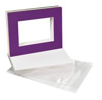 Golden State Art, Pack of 10 Mixed Colors Pre-Cut 8x10 Picture Mat for 5x7 Photo with White Core Bevel Cut Mattes Sets. Includes 10 High Premier Acid Free Mats & 10 Backing Board & 10 Clear Bags