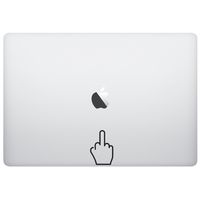 Laptop MacBook Decal - Flip Off - Matte Black Skins Stickers