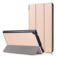 Iusun for Amazon Kindle Fire HD 8'' Tablet Case Lightweight Sleep/Wake Shockproof Drop Resistance Anti-Dust Silicone Case Cover Trifold Stand Leather Solid Protective Shell/Skin (Rose Gold)
