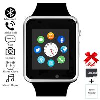 aimion Smart Watch,Touchscreen Smart Wrist Watch Call Text Camera Music Player Notification Sync SIM/SD Card Slot Smartwatch Compatible with Bluetooth/Android/iOS Women Men Kids(Mysterious Silver)