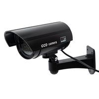 4VWIN Dummy Camera - CCTV Security System Style Theft Deterrant with LED Recording Light Black