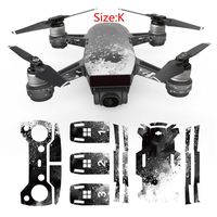 Littleice For DJI Spark Mini Drone Waterproof Decal Skins Wrap Sticker Body Protector (J)