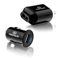 Naztech 1000mAh Charging Kit with Micro USB Cable and Adapter for Smartphones - Retail Packaging - Black