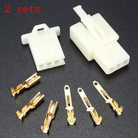 Jffeay 2sets 2.8mm 3 Way Motorcycle Electrical Male Female Connector Terminal Housing