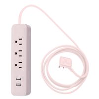 Globe Electric 78356 Designer Series Power Strip, Rose