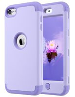 ULAK iPod Touch 7 Case, iPod Touch Case 6th Generation, iPod 5 Case, Heavy Duty High Impact Knox Armor Case Cover Protective Case for Apple iPod Touch 5th/6th/7th Generation (2019), Purple