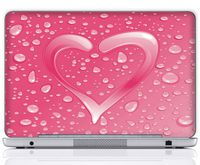 Meffort Inc 17 17.3 Inch Laptop Notebook Skin Sticker Cover Art Decal (Included 2 Wrist pad) - Raindrop Heart