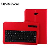 Samsung Galaxy Tab A 10.1 T580 Tablet USA Keyboard Wireless Keyboard Case Ultra Slim Keyboard Slim Folio Leather Backlight Portable with DetachableTablet Cover - as Show
