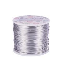 BENECREAT 12 17 18 Gauge Aluminum Wire (18 Gauge,492 FT) Anodized Jewelry Craft Making Beading Floral Colored Aluminum Craft Wire - Silver