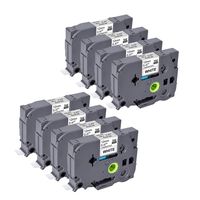 Compatible P-Touch Tapes, 12mm Label Maker Tapes TZe-231 TZe 231 Replacement for Brother Ptouch PT-D210 Pt-d400 PTH110 PT-1280 PT-1880, 0.47 inch Standard Laminated TZ Tape Black on White, 8-Pack