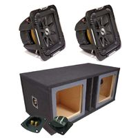 Kicker 11S12L74 Solobaric L7 Subwoofer Dual 12" Custom Vent Sub Enclosure Box
