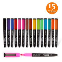 Dry Erase Markers, Shuttle Art 15 Colors Magnetic Whiteboard Markers with Erase,Fine Point Dry Erase Markers Perfect For Writing on Whiteboards, Dry-Erase Boards,Mirrors for School Office Home