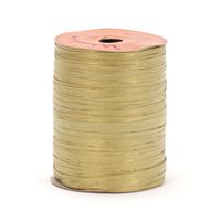 Berwick Offray Matte Holiday Gold Raffia Ribbon, 1/4'' Wide, 100 Yards