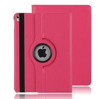 Povinmos Apple 2018 iPad Pro 12.9" 3rd Gen PU Leather Case Cover w/ 360 Rotating Stand (Rose Red)