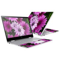 Mightyskins Skin Compatible with Hp Envy X360 15" (2017) - Purple Flowers | Protective, Durable, and Unique Vinyl Decal Wrap Cover | Easy to Apply, Remove, and Change Styles | Made in The USA