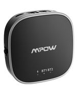 Mpow BH258 Bluetooth Transmitter Receiver, Bluettoth 5.0 Adapter, 2-in-1 Wireless 3.5mm Adapter (aptX Low Latency, 2 Devices Simultaneously, for TV/Home Sound System)