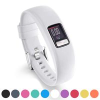 Watbro Bands for Garmin Vivofit 4, Smooth Silicone Replacement Wristbands for Garmin Vivofit 4 Activity Tracker, with Secure Metal Watch Clasp Buckle Straps Women Men Large Small