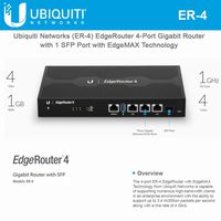 EdgeRouter ER-4 4-Port Gigabit Router with 1 SFP Port with EdgeMAX Technology