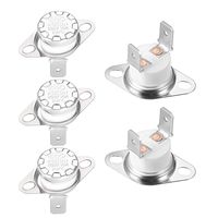 uxcell KSD301 Thermostat 250°C 10A Normally Closed N.C Adjust Snap Disc Temperature Switch for Microwave,Oven,Coffee Maker,Smoker 5pcs