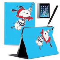 LJX iPad 7th Generation 10.2" 2019 Case Snoopy Cute Cartoon Cover PU Leather Stand Protection Smart Auto Sleep/Wake Shell Compatible for Apple iPad 10.2 inch 2019#U