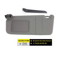 koxuyim # 74320-06780-B0/74320-33B81-B0 Fit Toyota Camry - Gray, Sun Visor Mirror Left Driver Side Replacement Part for 07-11 Toyota Camry(NO Sunroof) Without Light