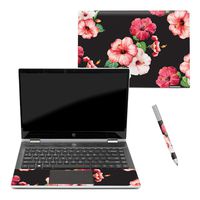 MightySkins Skin Compatible with HP Pavilion x360 14" (2018) - Hibiscus | Protective, Durable, and Unique Vinyl Decal wrap Cover | Easy to Apply, Remove, and Change Styles | Made in The USA