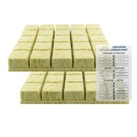 2" Rockwool Starter Plugs, 2 Sheets of 25 Plugs (50 Plugs Total) + Twin Canaries Chart