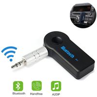 Leagway Bluetooth Receiver, Hands-Free Car Kits, Wireless Audio Adapter with 3.5mm Stereo Output A2DP Music Streaming Car Kit for Car AUX in Home Speaker MP3 with Mic