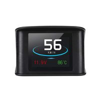 ACBungji Car Head up Display Speedometer Tachometer HUD Headup Display Speed Projector P10 OBD II Monitor Over Speed Alarm Voltmeter Water Temperature Warning Auto