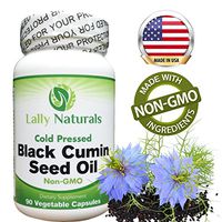 Black Seed Cumin Oil Supplement - 500mg - Non-GMO - Pure Nigella Sativa - Cold Pressed - Healthy Blood Sugar - Kalonji Oil, Healthy Blood Cholesterol Contains Thymoquinone - 90 Vegetable Capsules