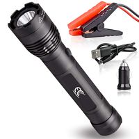 MCCC 300A Peak 5100mAh 12V Portalbe Car Jump Starter LED Flashlight with Smart Spake-Proof Jumper Cables (Up to 3.5L Gas or 2.0L Diesel Engines) Power Bank with USB Charging 125dB Audible Alarm