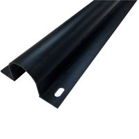 Electriduct 4" Plastic Flanged Wire Guard Cable Raceway - (2 x 5FT Sticks = 10 Feet) - Black