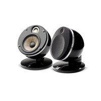 Focal Dome Pack 2.0 Flax 2-Way Compact Sealed Satellite Speaker (Black, Pair)