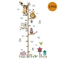 Height Stickers for Kids Cute Animals Height Chart Kids Wall Decals Wall Stickers for Kids Nursery Bedroom Living Room