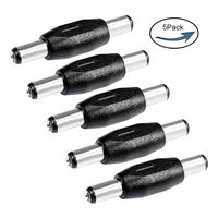 5pcs Lime2018 DC Male to Male Connector 5.5mm x 2.1mm 12V 5A Power Cable Jack Adapter，DC Power Jack Plug Adapter for CCTV Home Security Surveillance