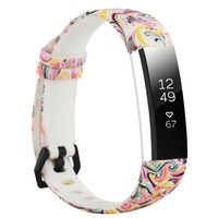 honecumi Replacement Floral Wrist Strap Compatible with Fitbit Alta/Alta HR Pattern Watch Bands for Men Women Adjustable Fitbit Alta HR Band with Metal Clasp