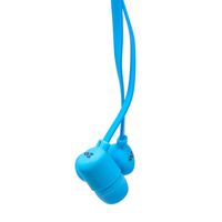 MOXYO - Mission Stereo Earbuds with Inline Mic and Flat, Tangle-Free Cable (Aqua)
