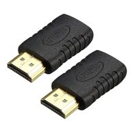 uxcell HDMI to Mini HDMI Adapter Male to Female Extension Coupler Connector for HDTV Projector Pack of 2