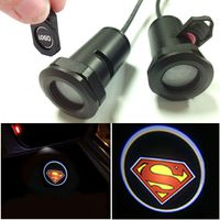 CHAMPLED for Superman Car LED Laser Projector Illuminated Emblem Under Door Step Courtesy Light Lighting Symbol Sign Badge Glow Replacement Logo Film Auto Acessories