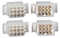 Molex (12-Circuits) Male & Female Receptacle Plug, w/Terminal sockets w/14-20 AWG Standard .093" Pins, Pitch 5.06mm (Pack of 2 Set)