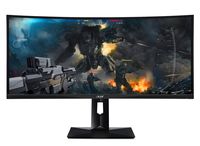 Acer CZ340CK bmiippphx 34" QHD (3440 x 1440) UltraWide Curved 1900R IPS Gaming Monitor with Adaptive-Sync Support - 5ms | 75Hz Refresh Rate | Display Port, Mini Display Port, HDMI 2.0 Port