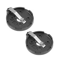 uxcell 2 Pcs CR2032 CR2025 CR2016 Horizontal Coin Button Battery Holder Black Container Case